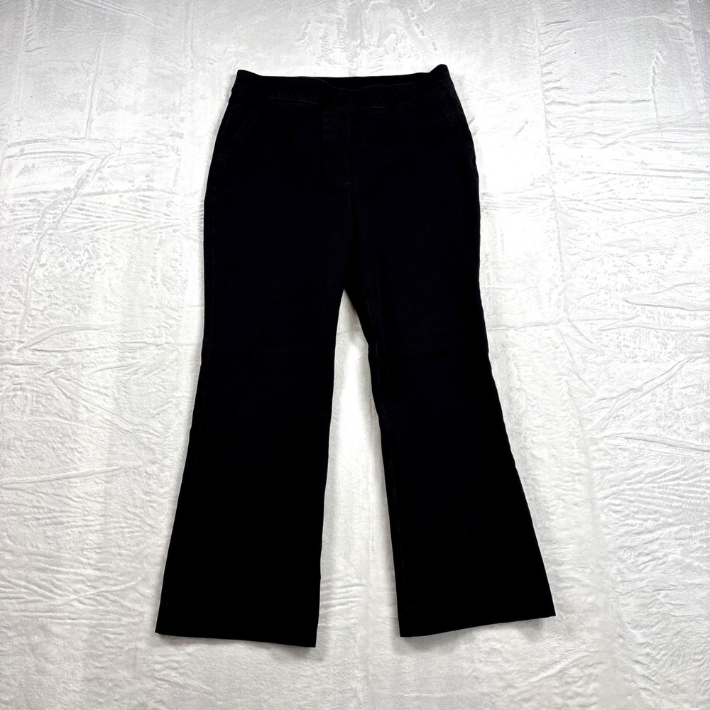 Spanx Flare Jeans Womens Medium Black Stretch Pull On High Rise 20367R
